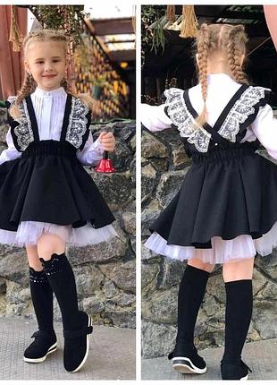 Шкільний дитячий сарафан для дівчинки
