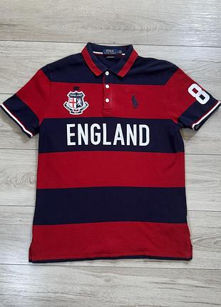 Редкая футболка поло ральф лаурен polo ralph lauren custom england, l, оригинал