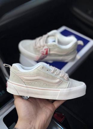 Женские кеды vans knu skool beige