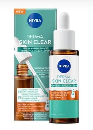 Сыворотка для лица nivea derma skin clear увлажняющая 30 мл (5900017095530)