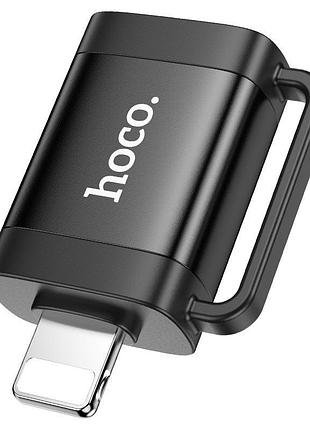 Адаптер hoco ua31a ip male to usb female otg adapter black