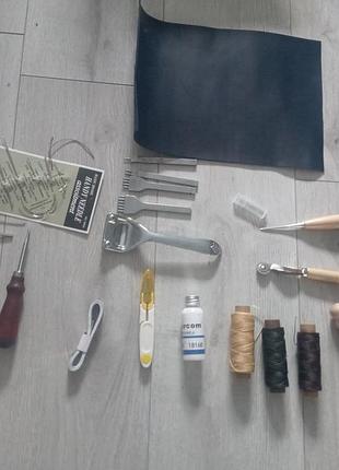 Набор для рукоделия, изготовление изделий из кожи