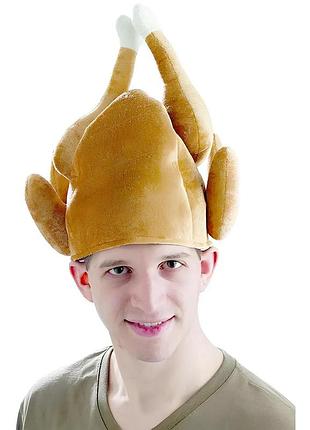 Шапка індичка chicken hat весела плюшева шапка у вигляді індички для вечірок, фотосесій та косплею nai