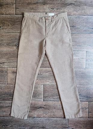 Лляні брюки із льону / gap / slim linen pant / льон + бавовна ➡️ 30w (s)