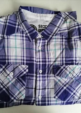 Рубашка h&m  хлопок клетка