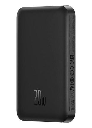 Внешний аккумулятор baseus magnetic mini wireless fast charge power bank 5000mah 20w cluster black（with simple series charging