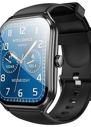 Смарт-годинник hoco y28 amoled 49mm. 200 mah. ip67 smart sports watch (call version) black