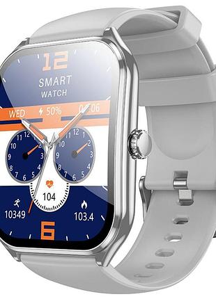 Смарт-годинник hoco y28 amoled 49mm. 200 mah. ip67 smart sports watch (call version) silver