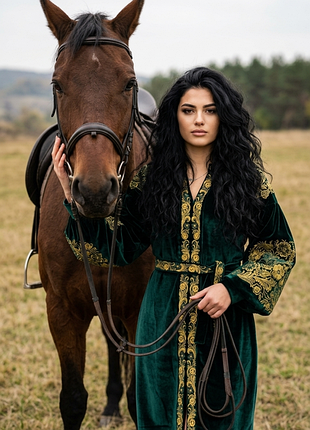 Сукня жіноча,плаття вишиване,велюрове(оксамитове)