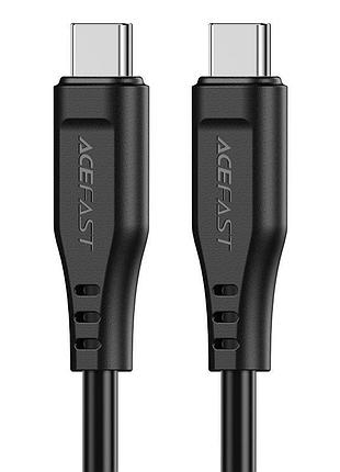 Кабель acefast c3-03 type-c to type-c 3a, 60w, 1.2m, tpe, tpe connectors, black