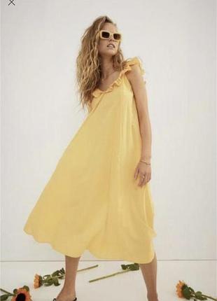 Ніжна сукня бохо на бретелях віскоза/ котон 👍😊👗🔥