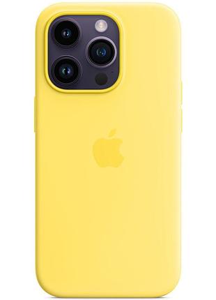 Чохол для смартфона silicone full case aaa magsafe ic for iphone 14 pro max canary yellow