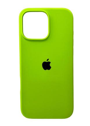 Чохол для смартфона silicone full case aa open cam for apple iphone 16 pro max 24,shiny green