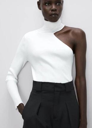 Топ в рубчик zara