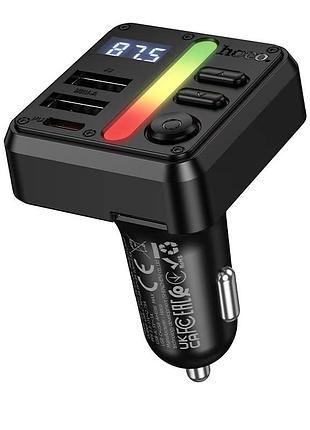Азп з fm-модулятором hoco e89 libre 45w(1a1c) car bt fm transmitter black
