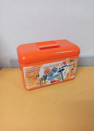 Набор конструктор meccano mechanical 2 в оранжевом пластиковом кейсе