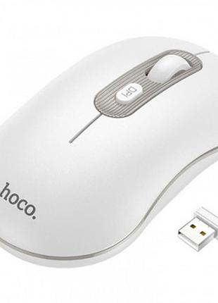 Маніпулятор миша hoco gm21 platinum 2.4g business wireless mouse white gray