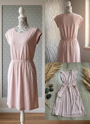 Продається літня сукня h&m basic  колір: світлий, меланжевий (світло-рожевий/персиковий)  розмір: eur xs / us xs / ca tp / cn 160/80a / mx xch
