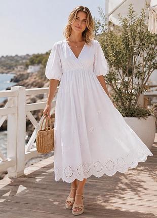 Женское платье миди прошва шитье h&m p m