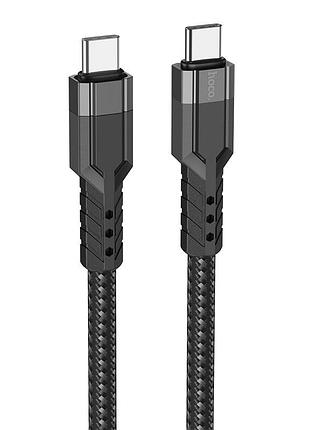 Кабель hoco u110 type-c to type-c 60w charging data cable black
