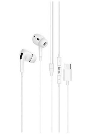 Навушники дротові hoco m101 pro crystal (type-c) white