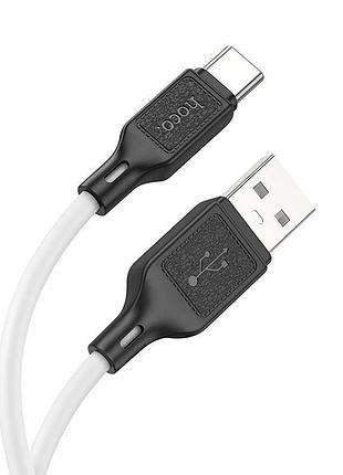 Кабель hoco x90 cool silicone charging data cable for type-c white
