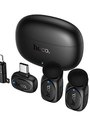 Бездротова мікрофонна система hoco l19 graceful dual-mic (ip/type-c) black