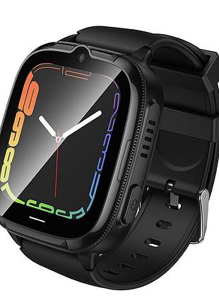 Дитячий смарт-годинник hoco y106 4g 46mm. 730 mah children phone watch black