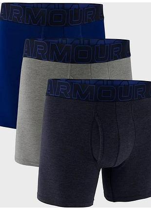 Труси ua underwear boxers ua performance cotton - solid 6 3pk синій, сірий, темно-синій чол lg