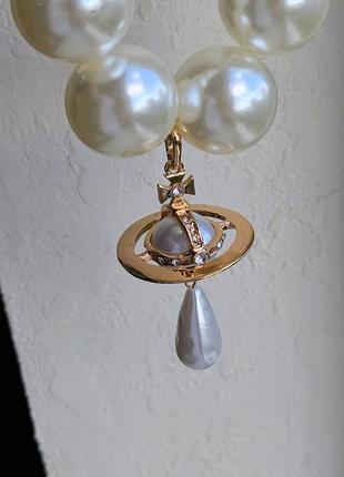Ожерелье с бусинами xl vivienne westwood pearls