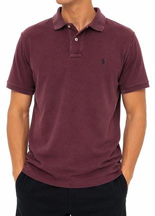 Polo ralph lauren slim fit burgundy polo shirt men’s size l