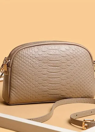 Маленькая сумка 👜 из натуральной кожи с крокодиловым рисунком