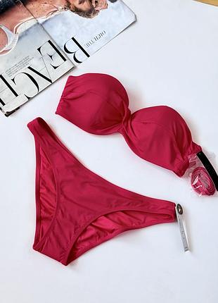Червоний купальник бандо victoria’s secret