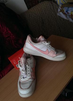 Женские кожаные  кроссовки nike air force 1  shadow 38-го размера