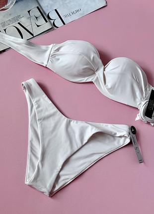 Білий купальник бандо victoria’s secret