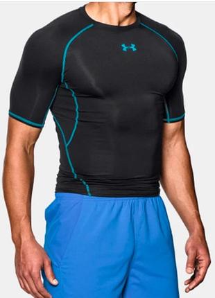 Чоловіча чорна компресійна футболка термо under armour heatgear®