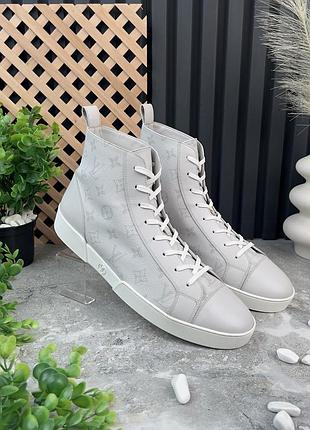 Louis vuitton match up sneaker lv monogram white мужские кеды кроссовки оригинал 44 eur