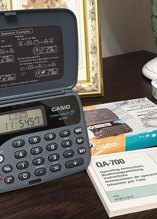 Ексклюзив! новий вінтажний калькулятор-годинник casio qa-700 time face