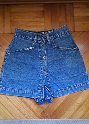 Джинсовые шорты-юбка colins w27