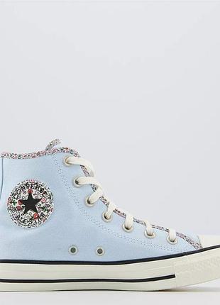 🌟 ексклюзив! високі кеди converse all star hi — agate blue floral 🌟