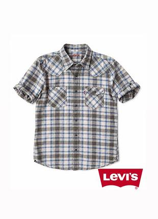 Чоловіча сорочка levi’s m у клітинку | короткий рукав | оригінал | ідеальний стан