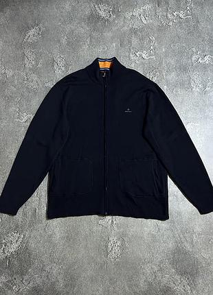 Кофта на замок gant 3xl розмір оригінал синя тепла чоловіча брендова