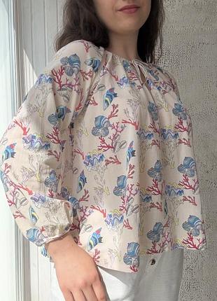 Легка бавовняна блуза & other stories морська тематика
