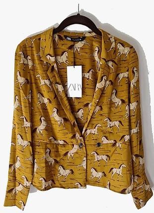 Жіноча блуза zara з принтом