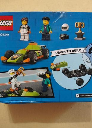 Lego city зеленый автомобиль для гонок (60399) (нюанс с коробкой)