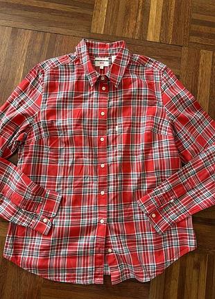 Нова жіноча бавовняна сорочка в червону клітинку від бренду levi's 40/46l usa 🇺🇸