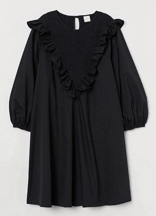 Сукня жіноча h&m чорна котонова оверсайз сукня хл