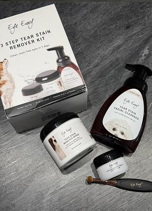 Набір eye envy 3 step tear stain remover kit для видалення слізних доріжок у собак