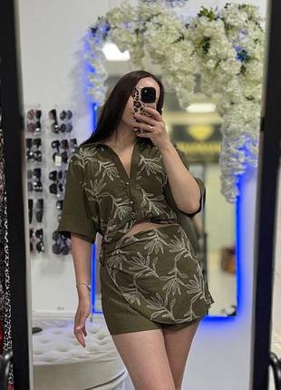 Лляний костюм zara