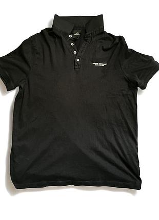 Футболка armani exchange(чоловіча) m-l, чорна, оригінал